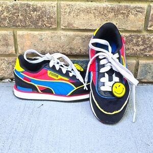 EUac Puma x Smileyworld Boys Future Rider Sneakers